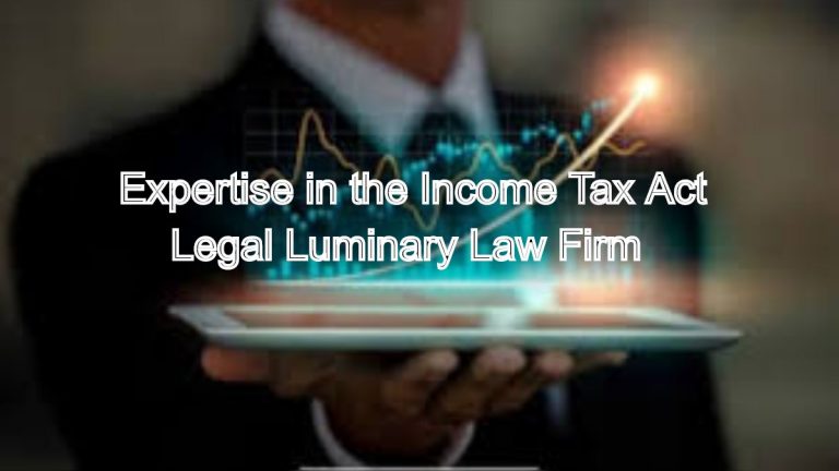 Understanding Tax Laws: Expertise in the Income Tax Act